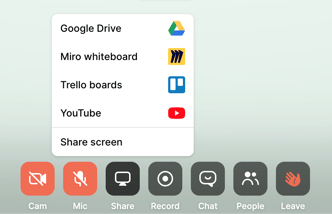 BOR - share screen +