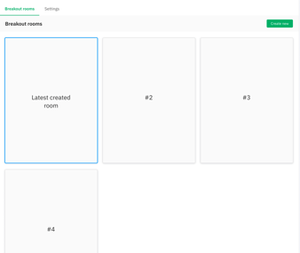 Order of breakout room