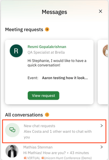 new chat requests